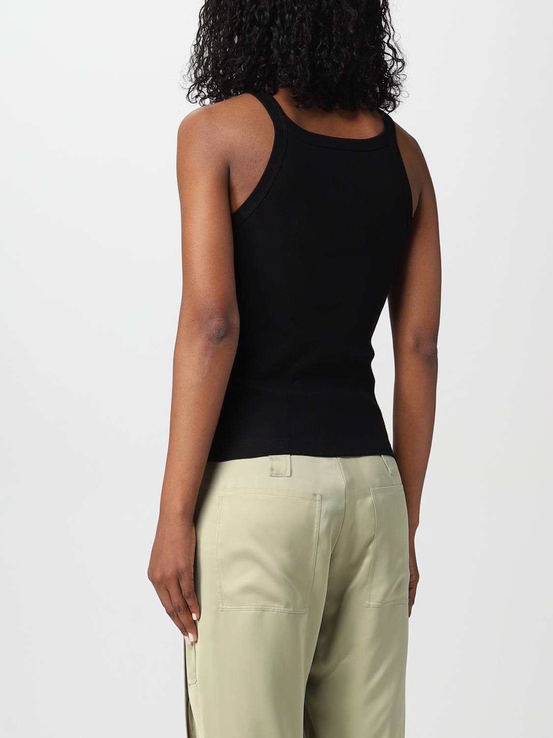 FENDI TOP: Top Fendi de algodón elástico, Negro - Img 3