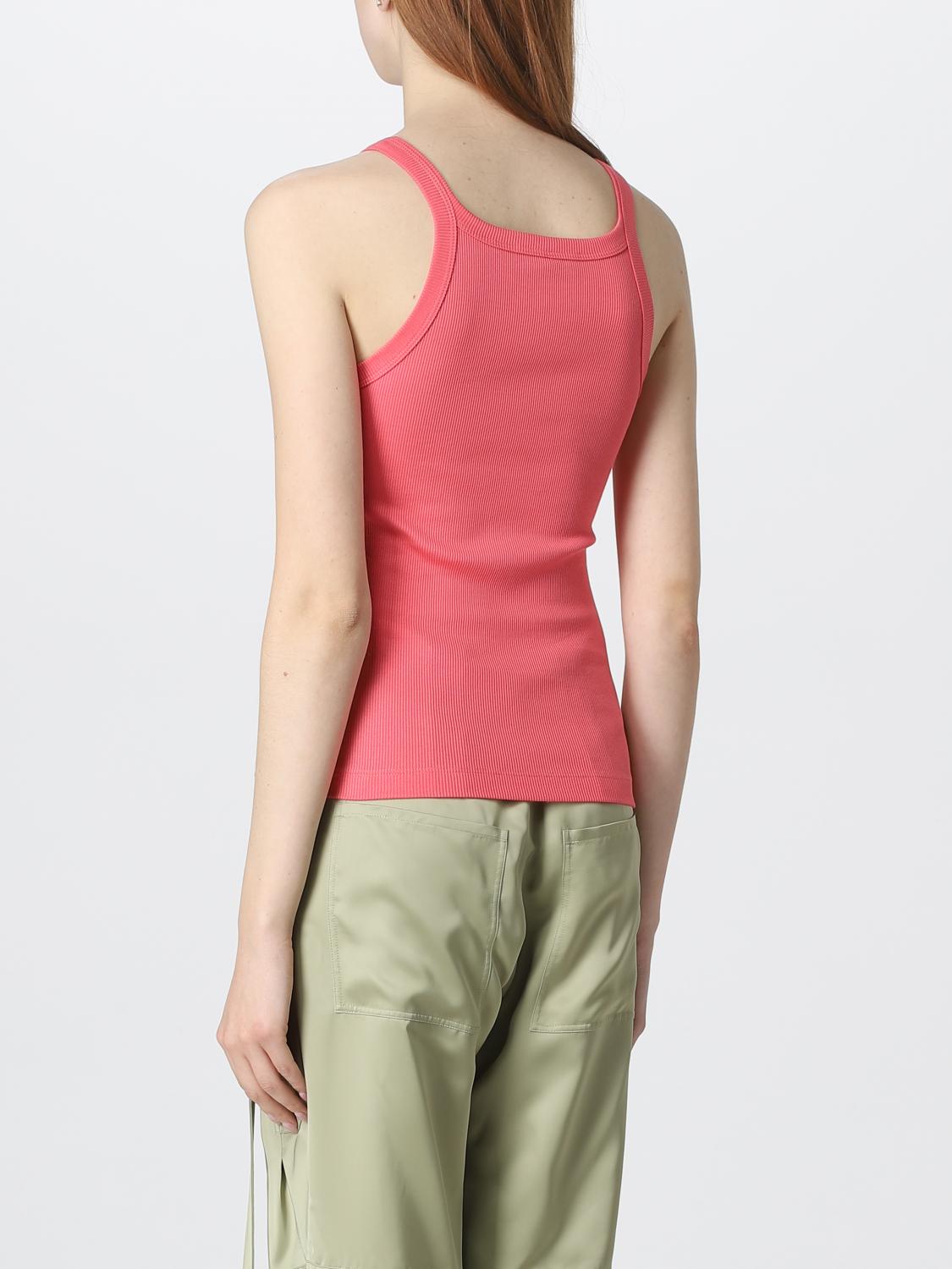 FENDI TOP: Top Fendi de algodón elástico, Rosa - Img 2