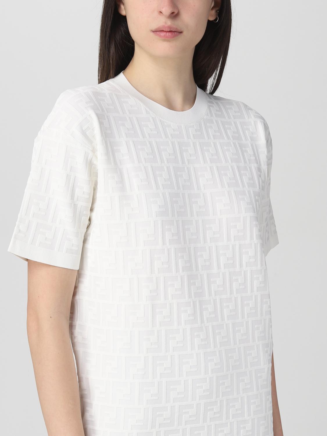 Fendi viscose blend T-shirt - White | FZX999ANJP | GIGLIO.COM