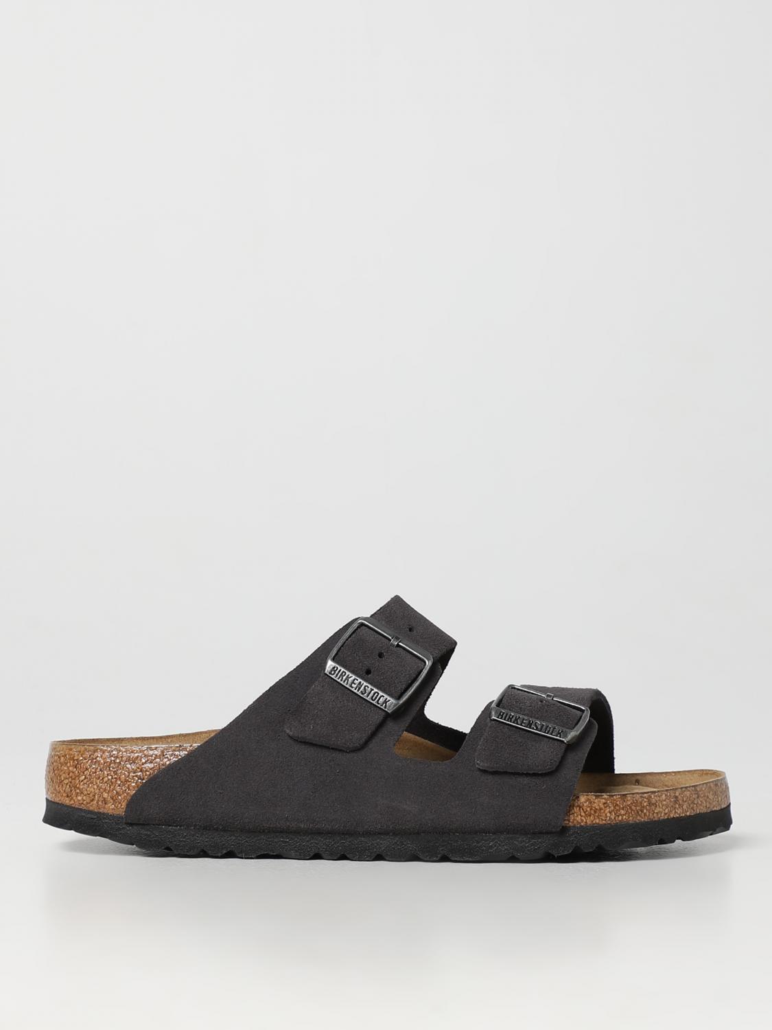 BIRKENSTOCK SANDALI: Sandalo Arizona Birkenstock in pelle scamosciata, Grigio - Img 1