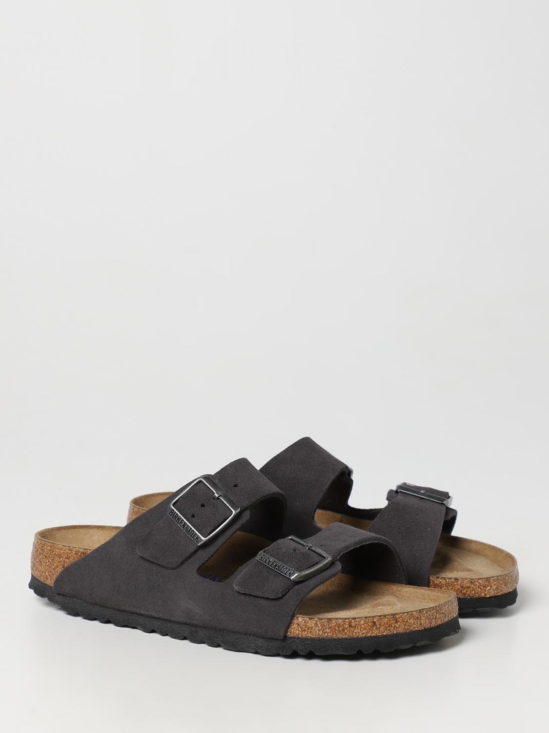 BIRKENSTOCK SANDALI: Sandalo Arizona Birkenstock in pelle scamosciata, Grigio - Img 2