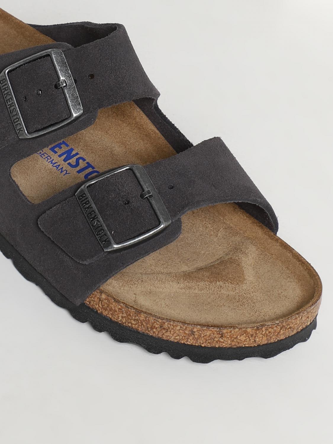 BIRKENSTOCK SANDALI: Sandalo Arizona Birkenstock in pelle scamosciata, Grigio - Img 4