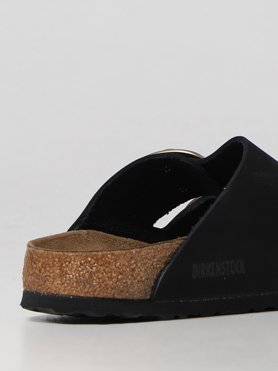 BIRKENSTOCK SANDALI CON TACCO: Sandalo Arizona Big Buckle Birkenstock in nabuk, Nero - Img 3