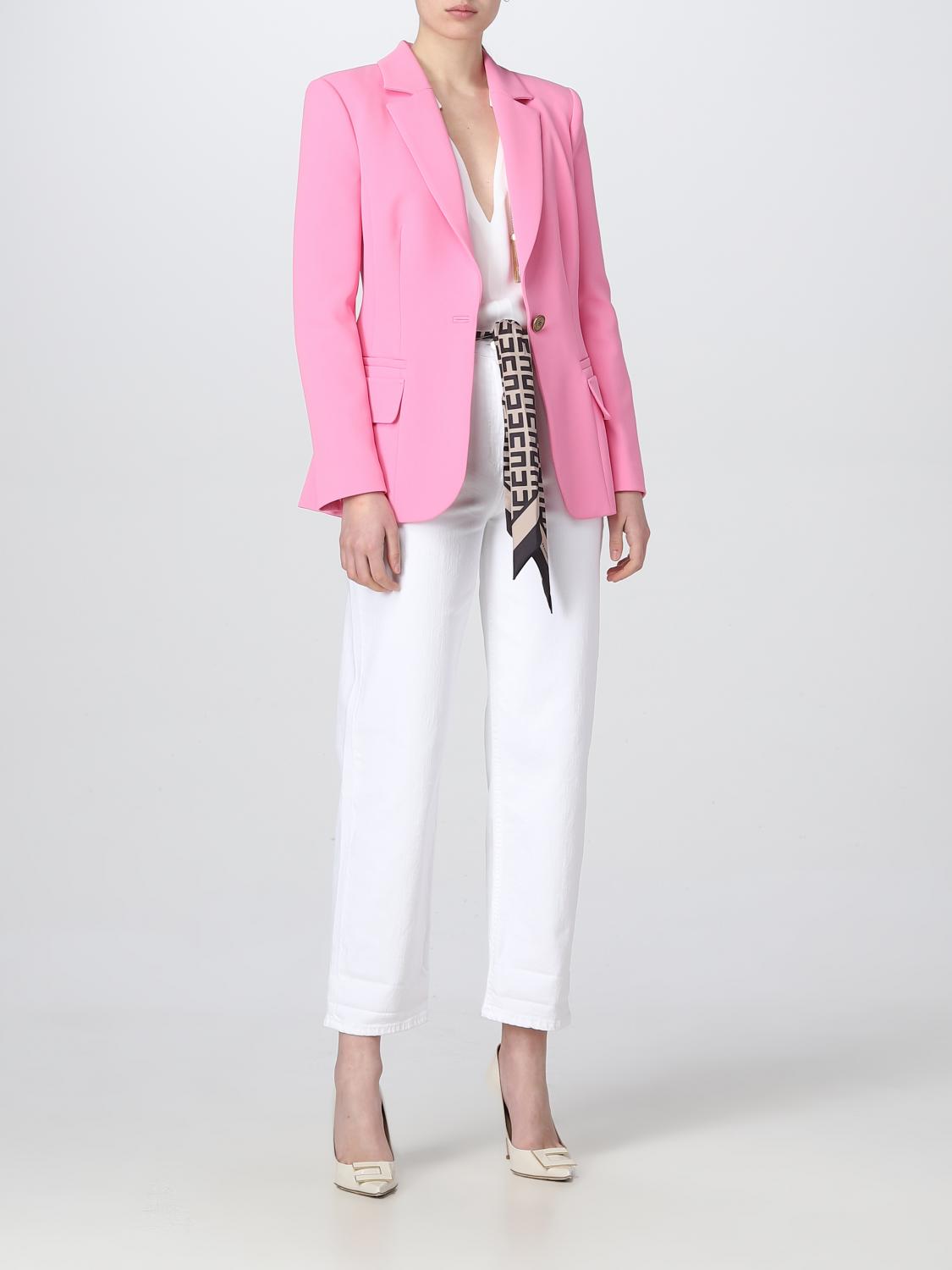 ELISABETTA FRANCHI AMERICANA: Americana mujer Elisabetta Franchi, Rosa - Img 2