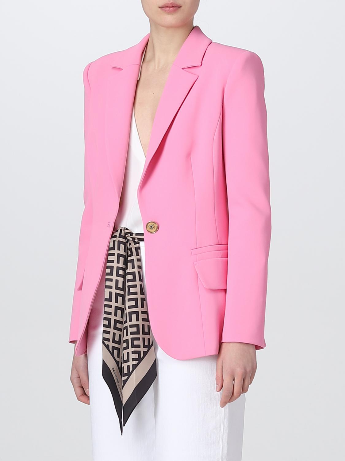 ELISABETTA FRANCHI AMERICANA: Americana mujer Elisabetta Franchi, Rosa - Img 4