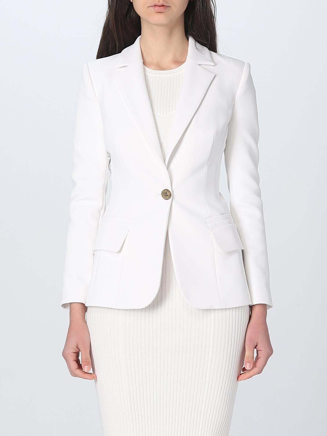ELISABETTA FRANCHI AMERICANA: Americana mujer Elisabetta Franchi, Marfil - Img 1