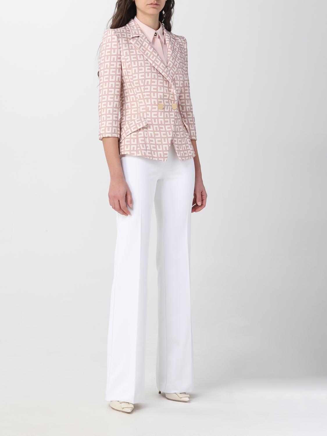 ELISABETTA FRANCHI BLAZER: Blazer Elisabetta Franchi in viscosa stretch, Cipria - Img 2