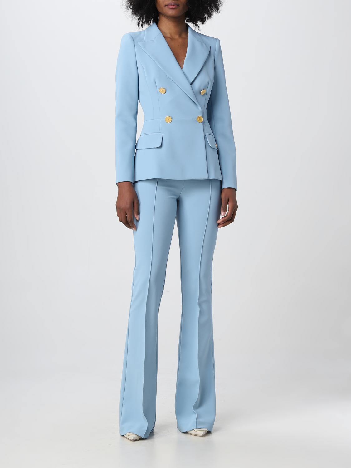ELISABETTA FRANCHI PANTALONES: Pantalón mujer Elisabetta Franchi, Azul Claro - Img 2