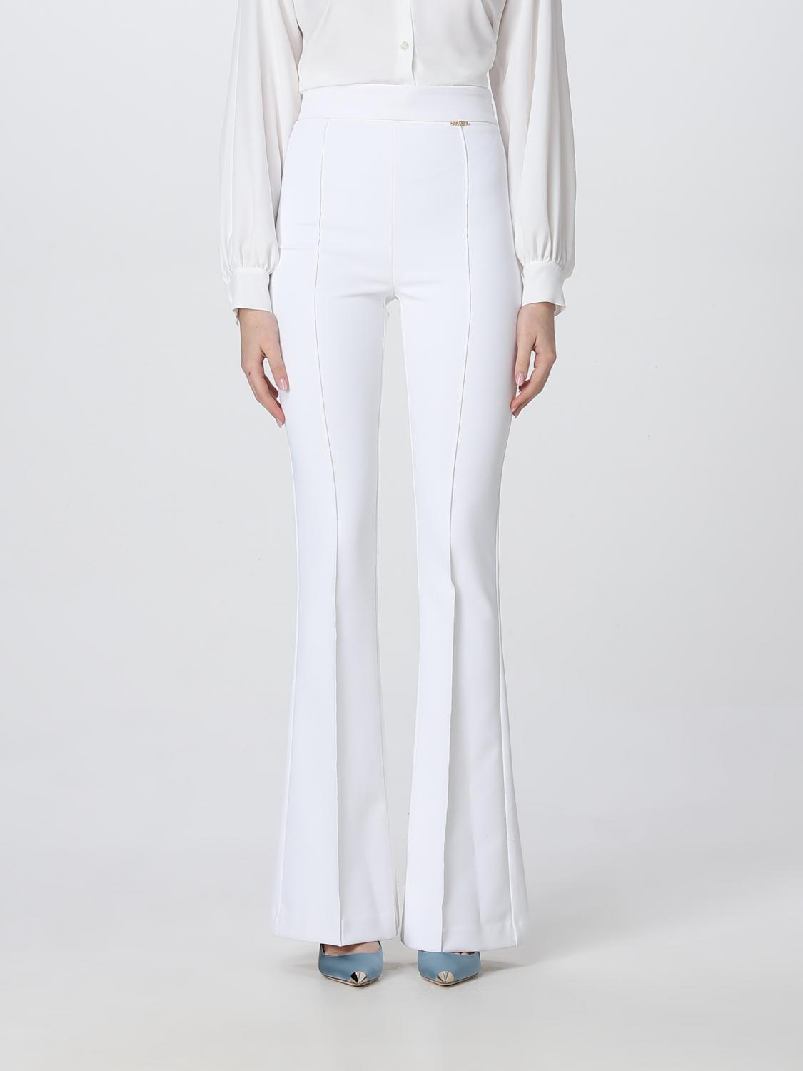 ELISABETTA FRANCHI PANTALONES: Pantalón mujer Elisabetta Franchi, Marfil - Img 1