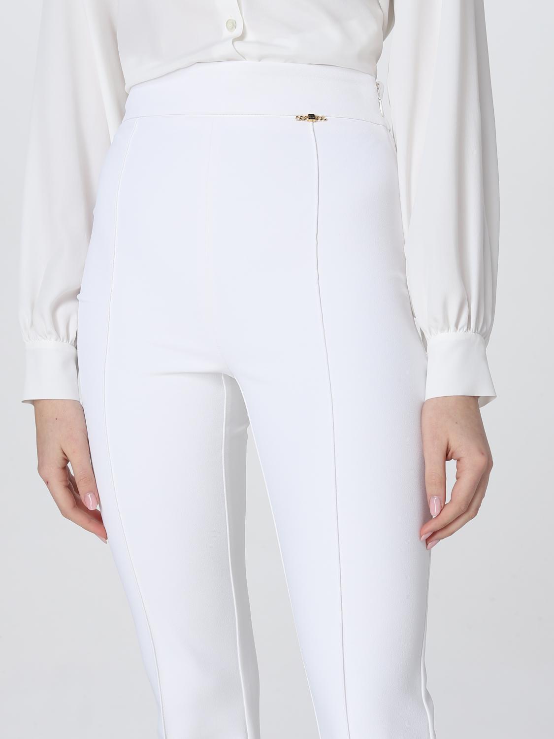 ELISABETTA FRANCHI PANTALONES: Pantalón mujer Elisabetta Franchi, Marfil - Img 3