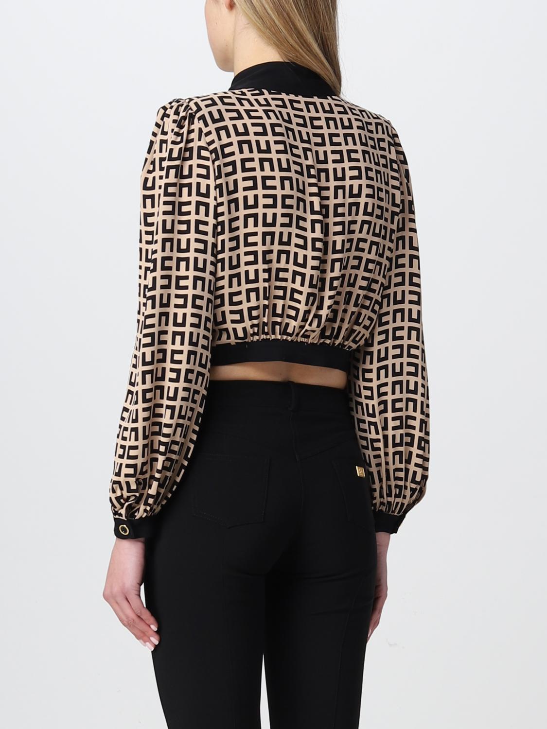 ELISABETTA FRANCHI CAMICIA: Camicia Elisabetta Franchi in georgette, Tortora - Img 2