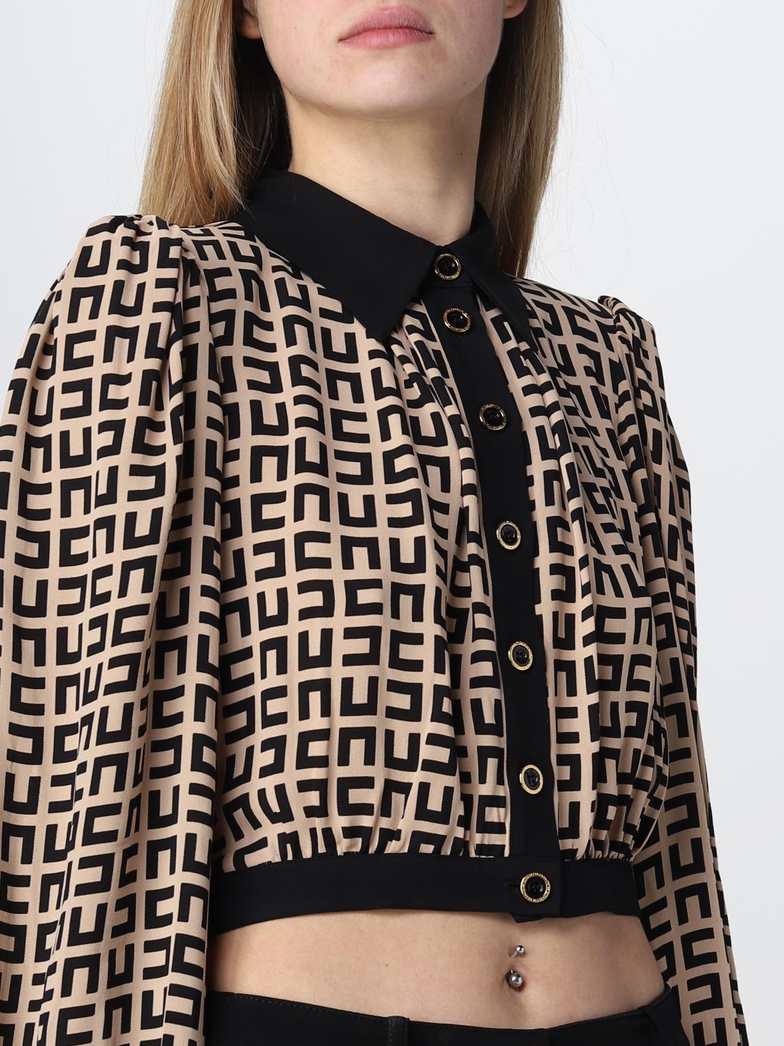 ELISABETTA FRANCHI CAMICIA: Camicia Elisabetta Franchi in georgette, Tortora - Img 3