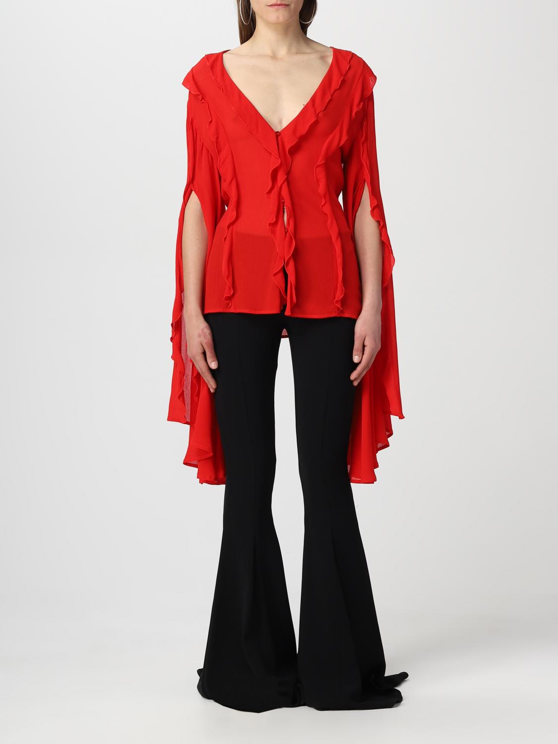 BLUMARINE CAMICIA: Camicia Blumarine in viscosa, Rosso - Img 1