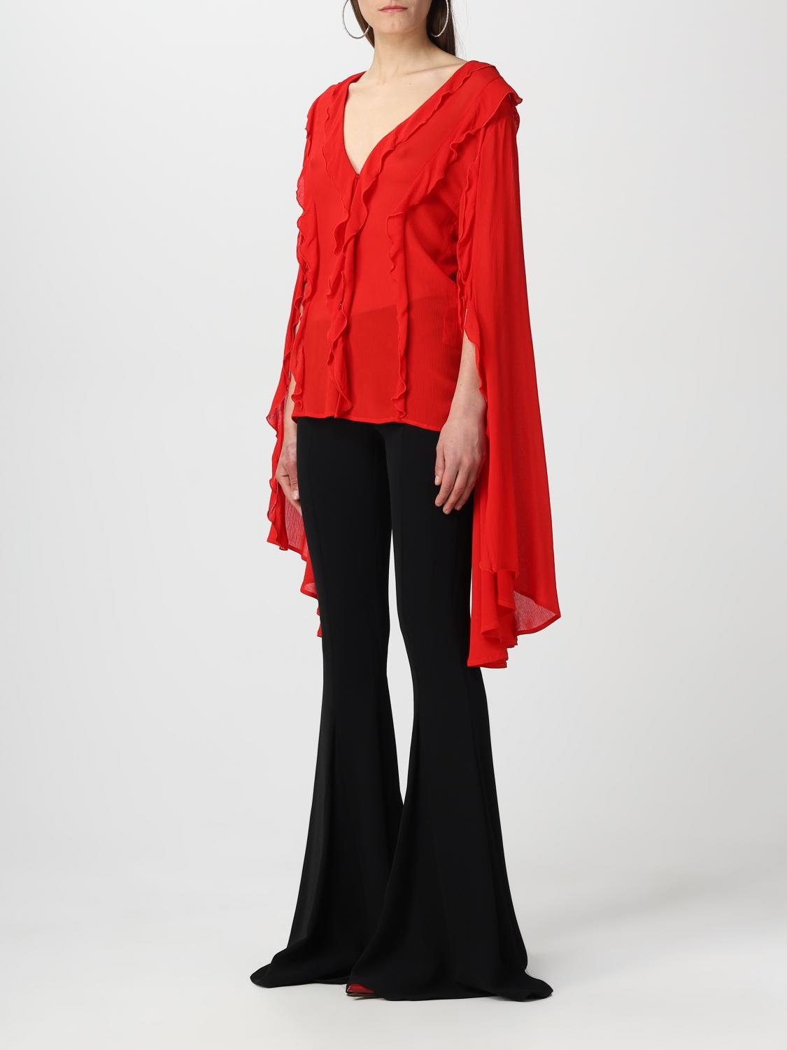 BLUMARINE CAMICIA: Camicia Blumarine in viscosa, Rosso - Img 4