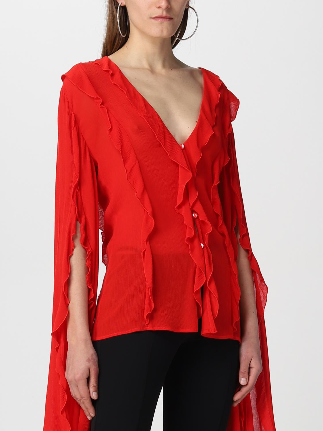 BLUMARINE CAMICIA: Camicia Blumarine in viscosa, Rosso - Img 5