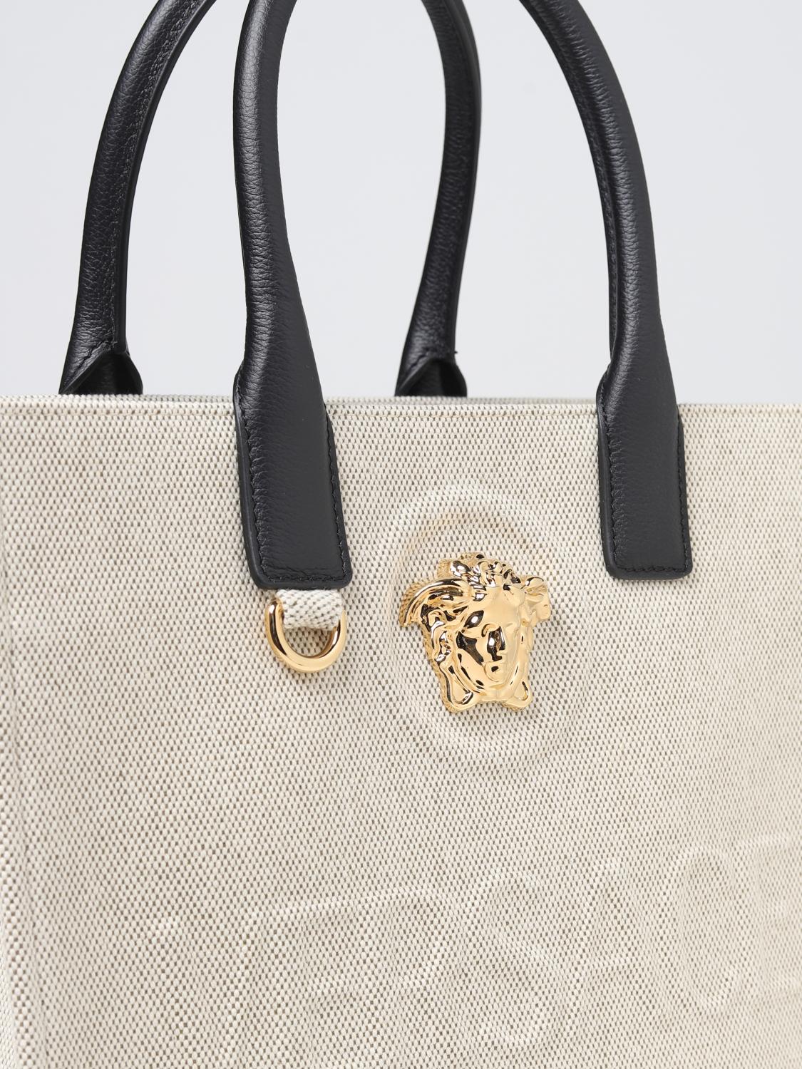 VERSACE BOLSO DE MANO: Bolso de hombro mujer Versace, Arena - Img 3