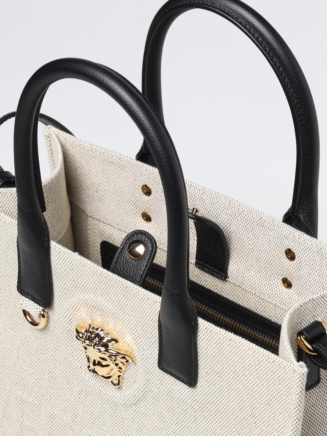 VERSACE BOLSO DE MANO: Bolso de hombro mujer Versace, Arena - Img 4