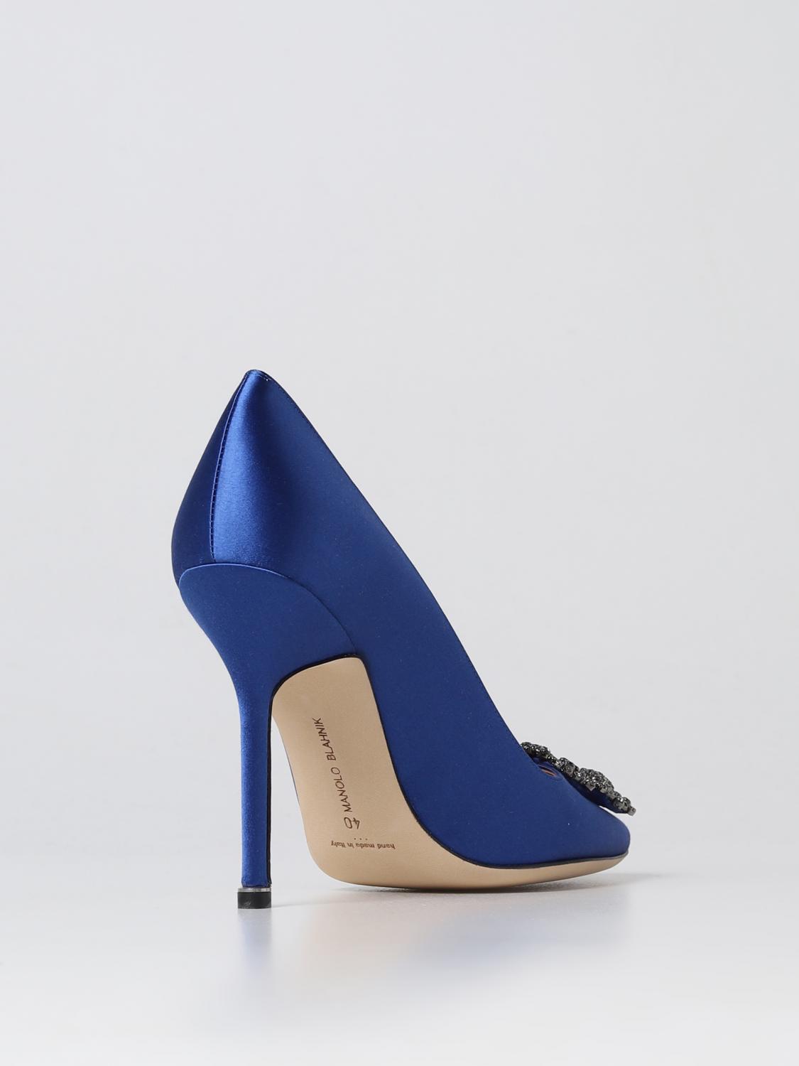 Manolo Blahnik Hangisi pumps in satin - Royal Blue | 9XX06640049