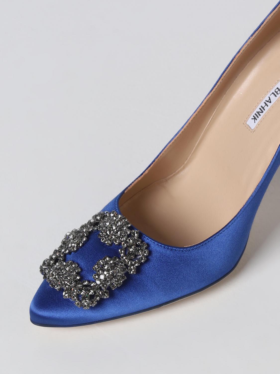 Manolo Blahnik Hangisi pumps in satin - Royal Blue | 9XX06640049
