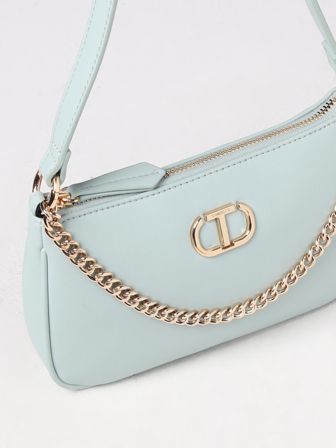 TWINSET BORSA MINI: Borsa Twinset in pelle sintetica, Menta - Img 3