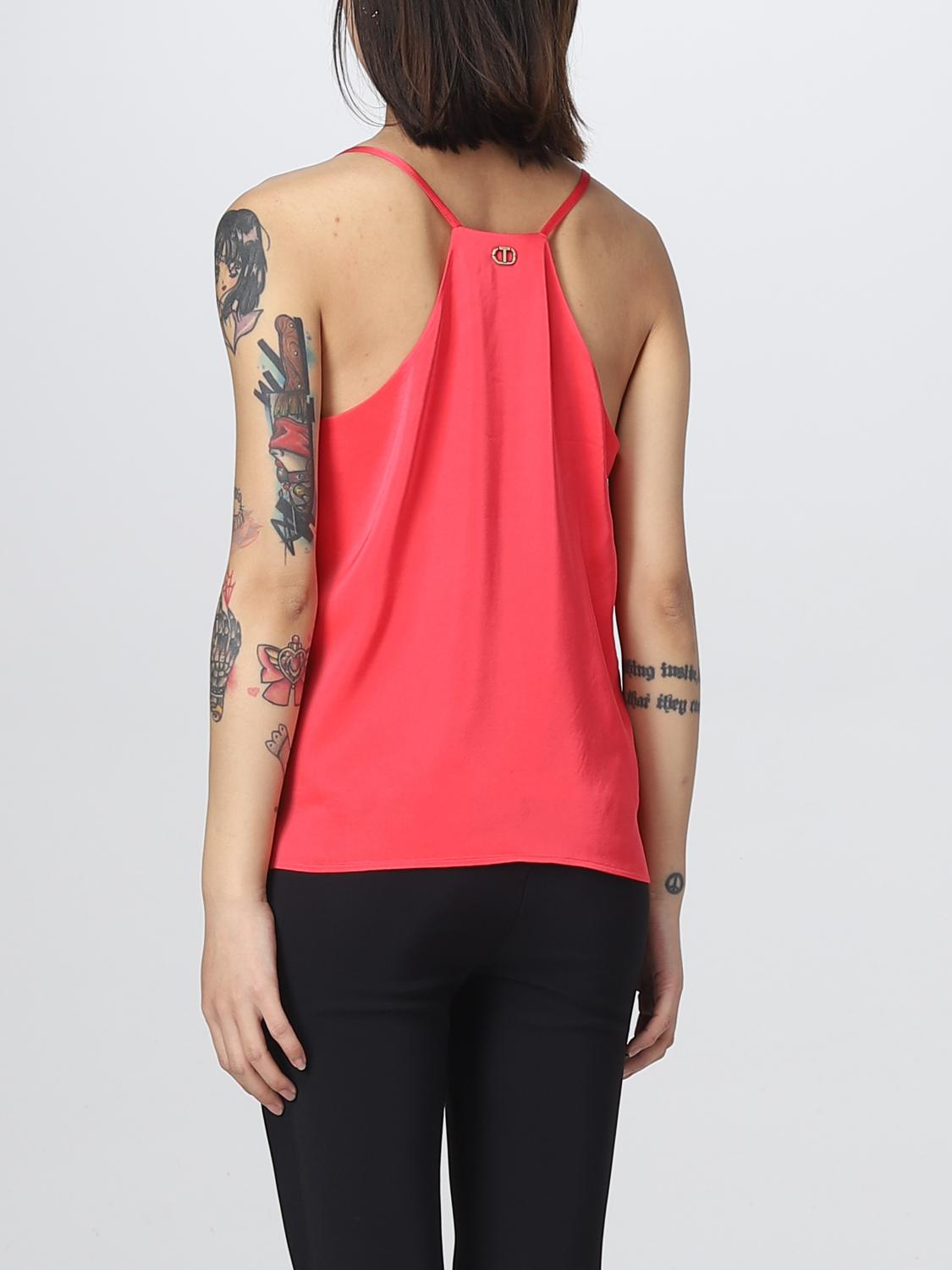 TWINSET TOP: Top Twinset in misto viscosa, Fuxia - Img 2