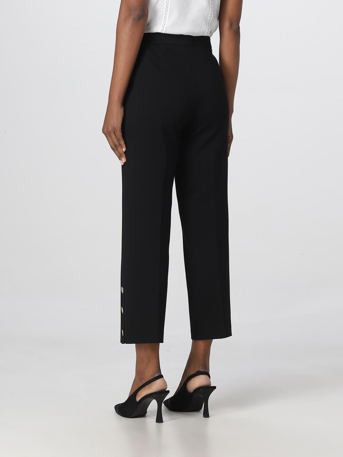 TWINSET PANTALONI: Pantalone Twinset in misto viscosa, Nero - Img 2