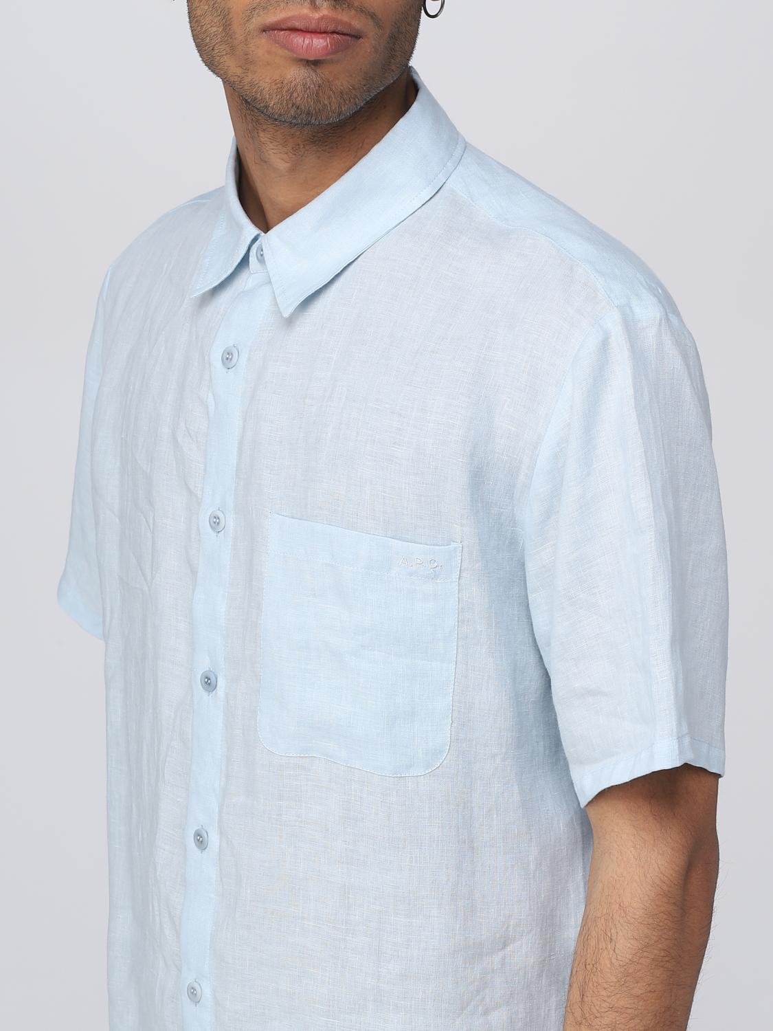 A.P.C. SHIRT: Shirt men A.P.C., Gnawed Blue - Img 4