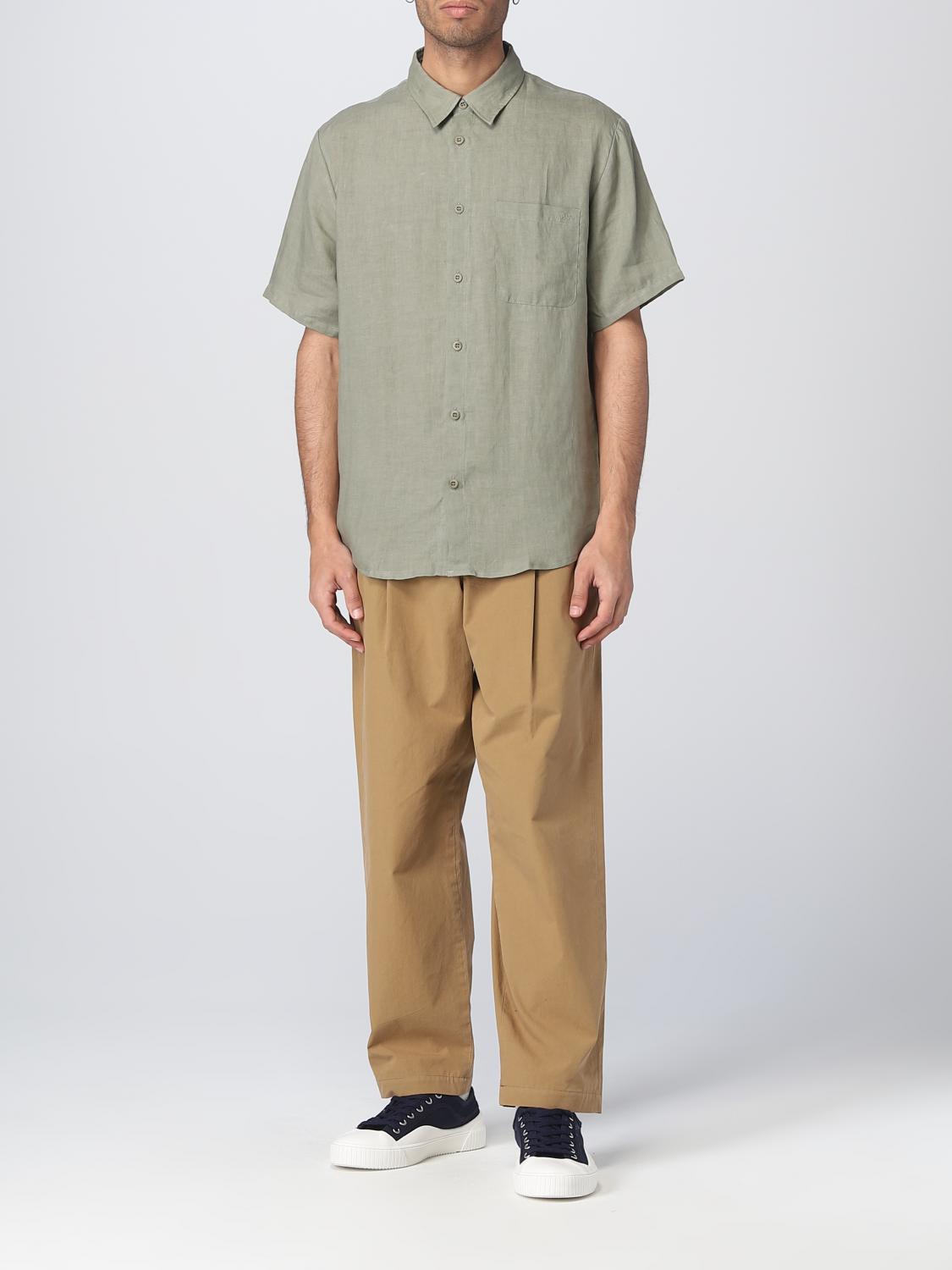 A.P.C. CAMICIA: Camicia A.P.C. in lino, Verde - Img 2