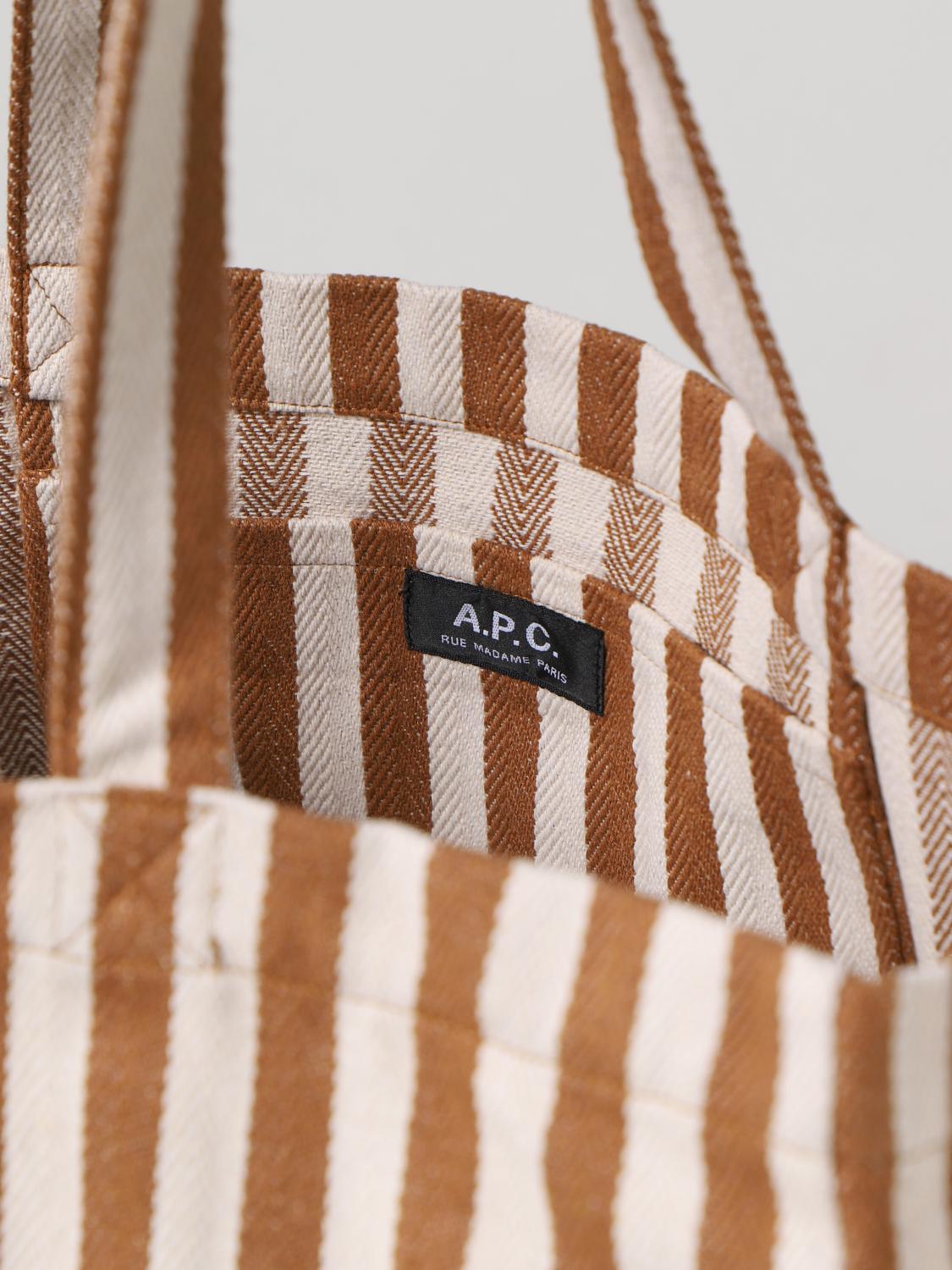 A.P.C. BORSA TOTE: Borsa Diane A.P.C. in canvas, Marrone - Img 3