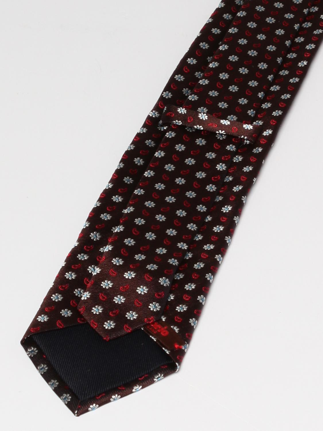 FIORIO CRAVATTA: Cravatta Fiorio in seta con fiori jacquard, Moro - Img 2