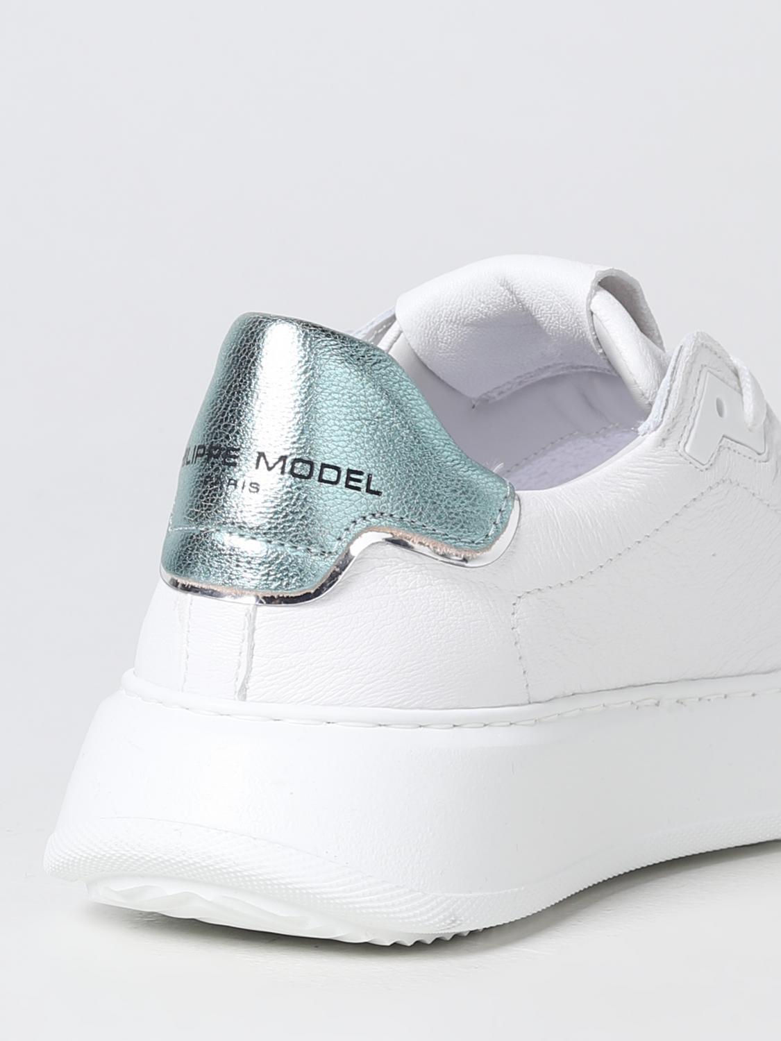 PHILIPPE MODEL BASKETS: Baskets femme Philippe Model, Eau - Img 3
