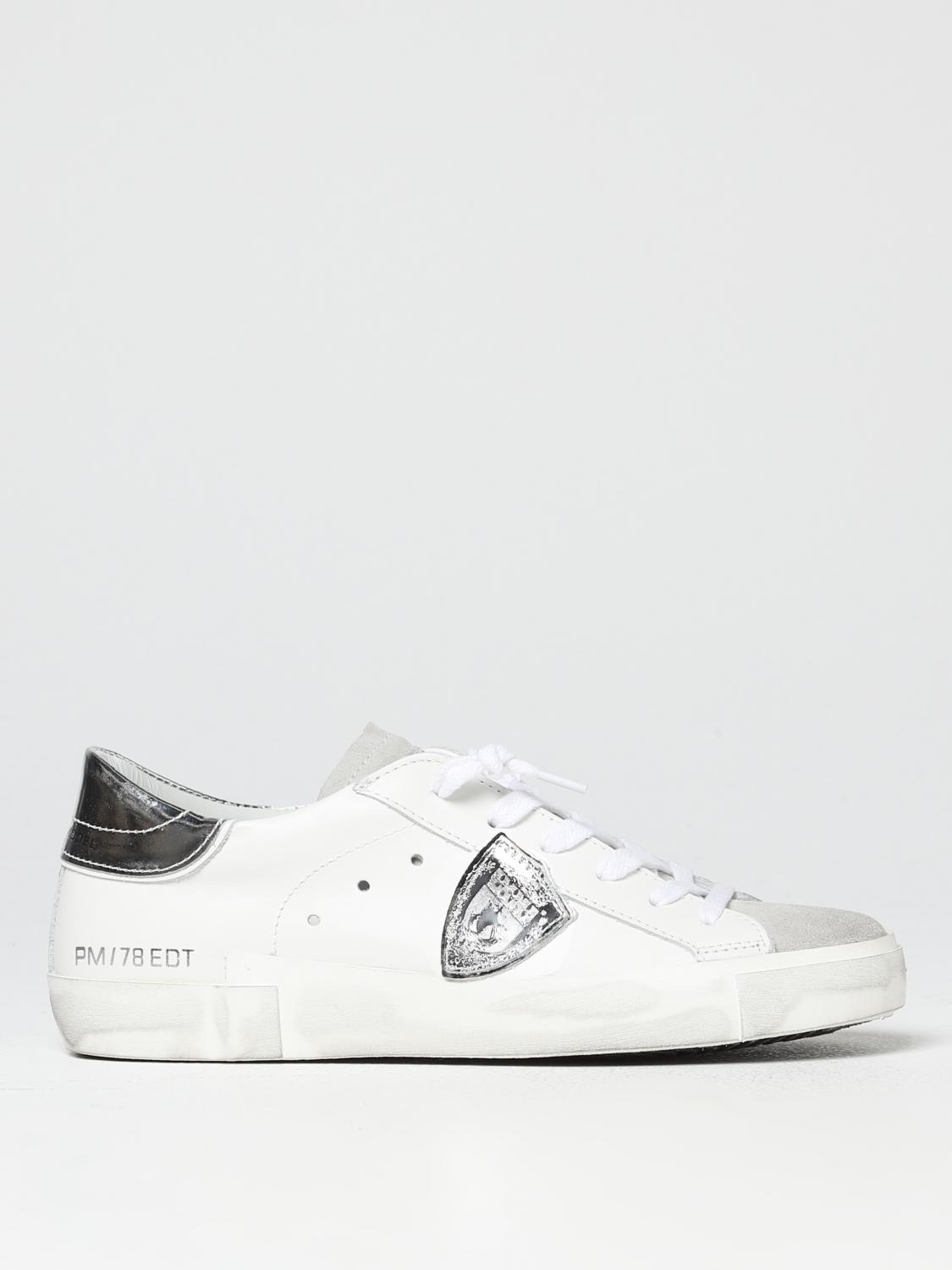 PHILIPPE MODEL SNEAKERS: Sneakers Prsx Philippe Model in pelle, Bianco - Img 1