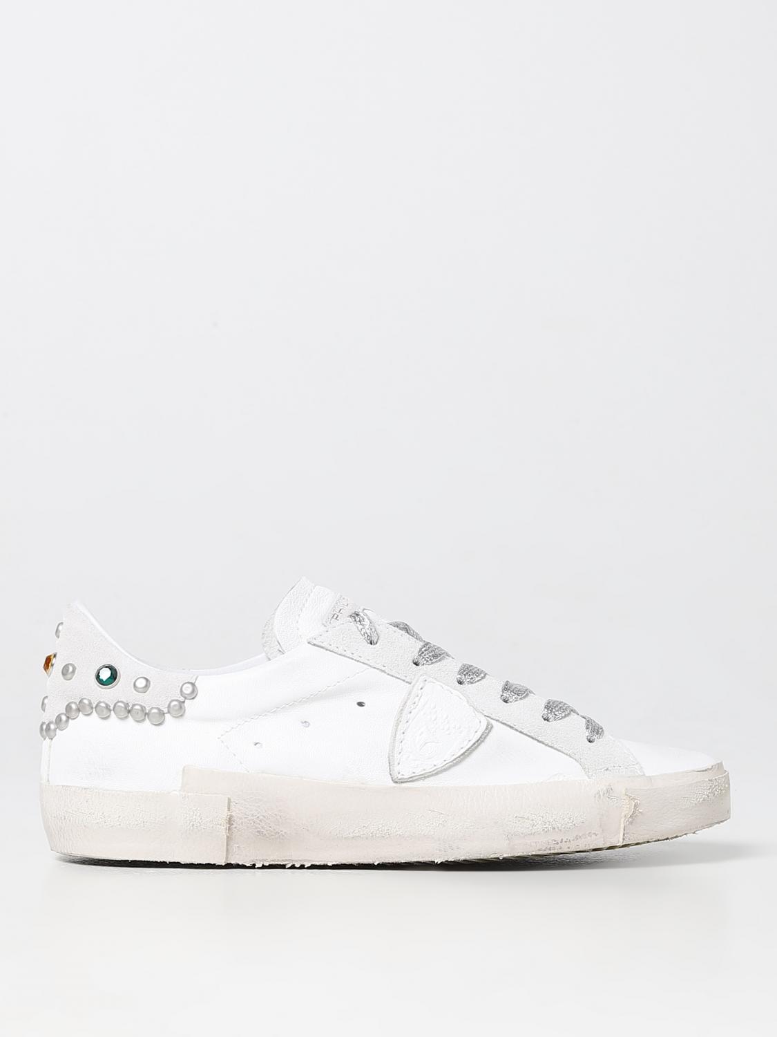 PHILIPPE MODEL SNEAKERS: Sneakers Prsx Philippe Model in pelle, Grigio - Img 1