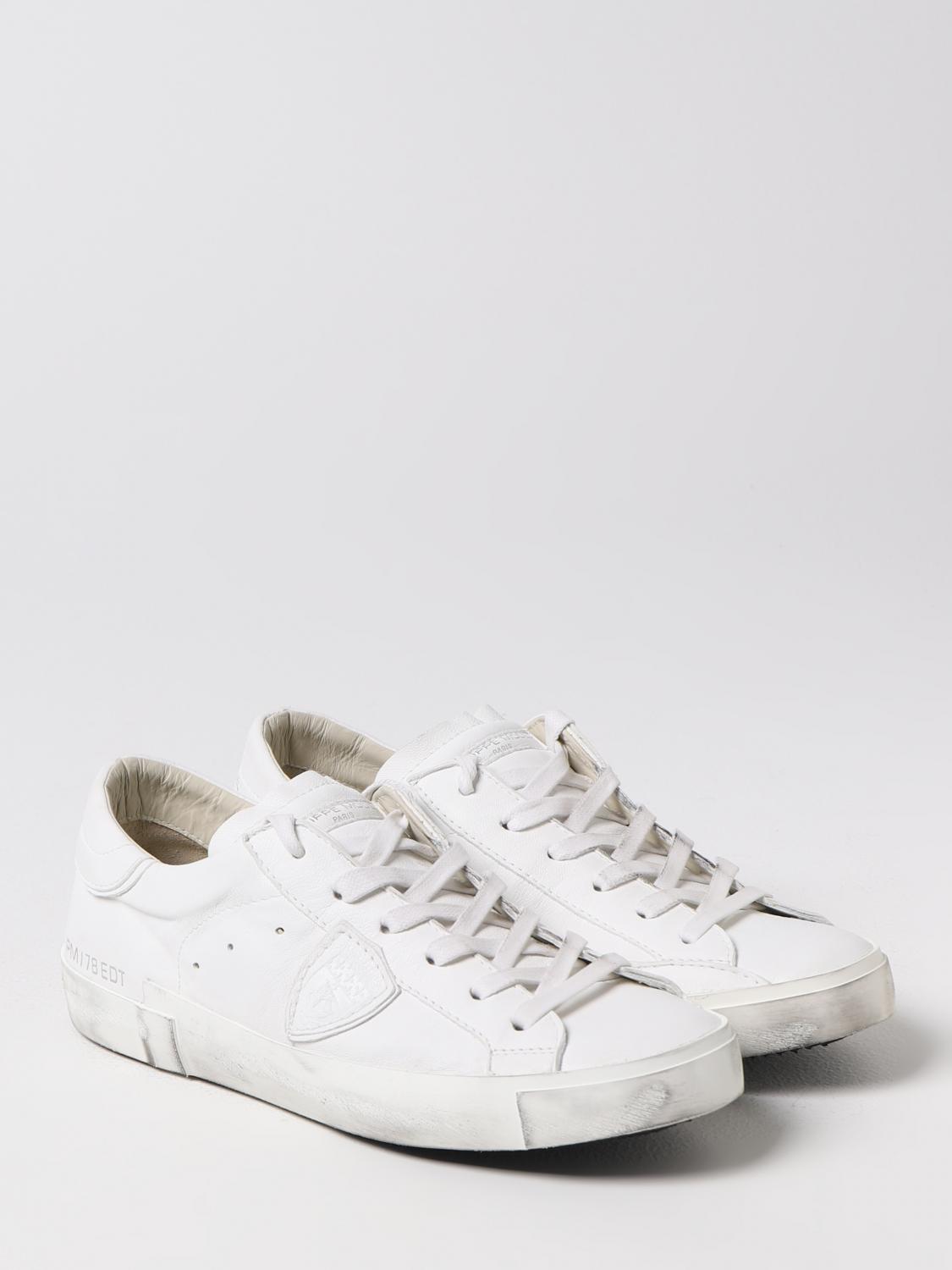 PHILIPPE MODEL SNEAKERS: Sneakers Prsx Philippe Model in pelle, Panna - Img 2