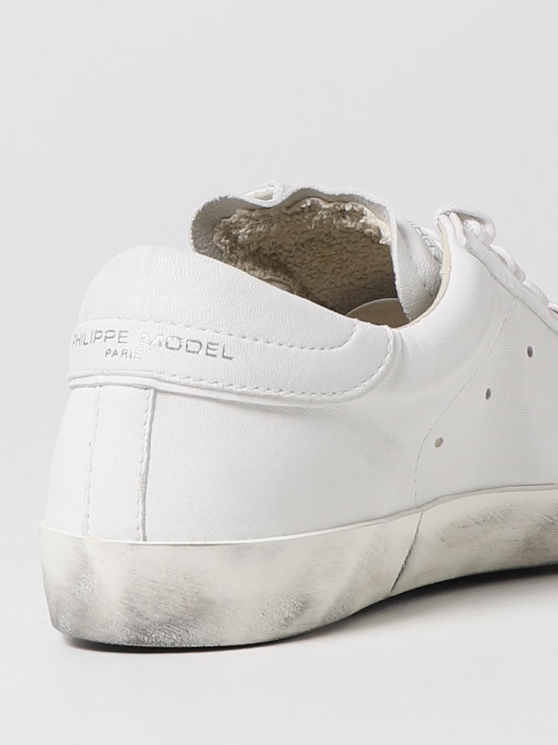 PHILIPPE MODEL SNEAKERS: Sneakers Prsx Philippe Model in pelle, Panna - Img 3