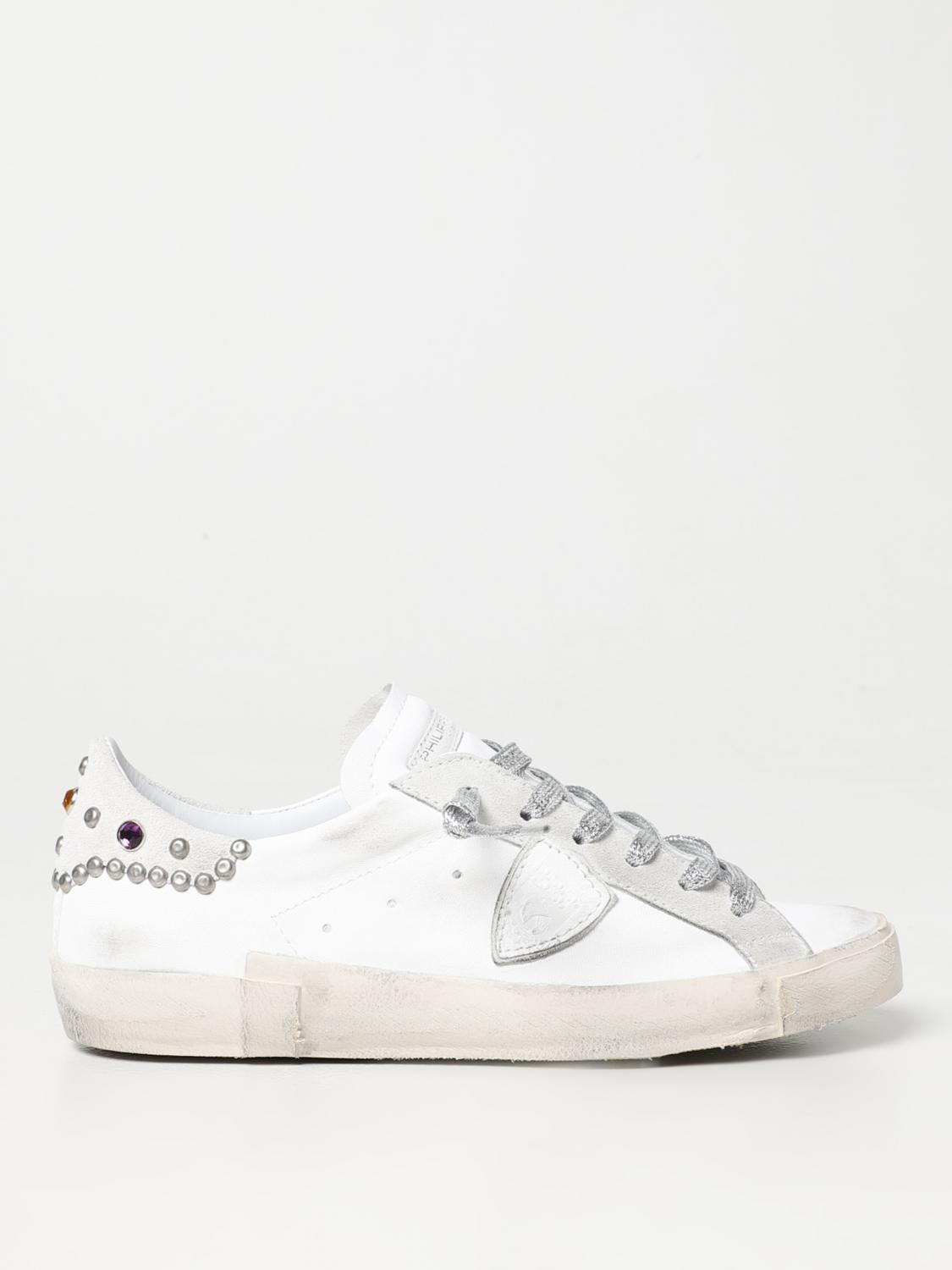 PHILIPPE MODEL SNEAKERS: Sneakers Prsx Philippe Model in pelle, Bianco 1 - Img 1