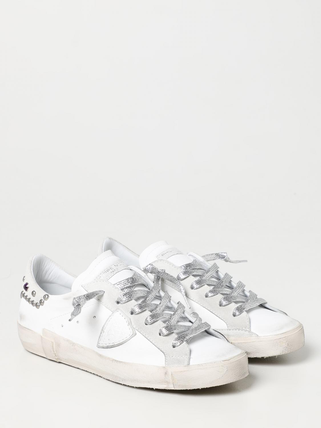 PHILIPPE MODEL SNEAKERS: Sneakers Prsx Philippe Model in pelle, Bianco 1 - Img 2