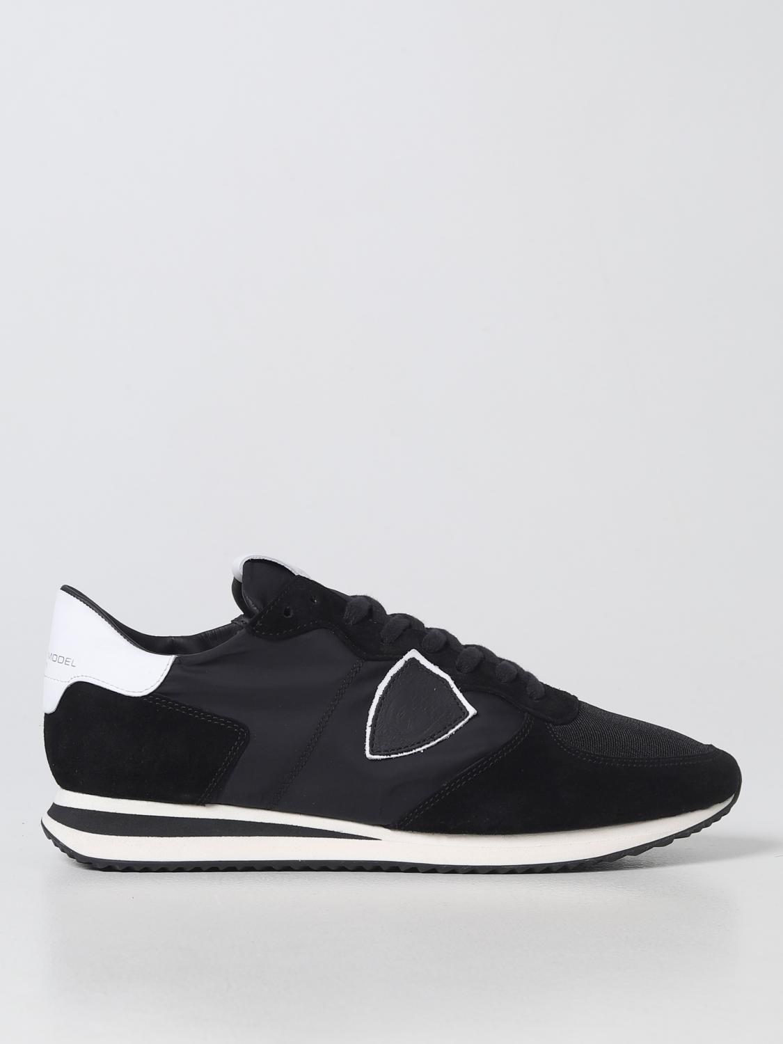 PHILIPPE MODEL SNEAKERS: Sneakers TRPX Philippe Model in nylon e camoscio, Nero - Img 1