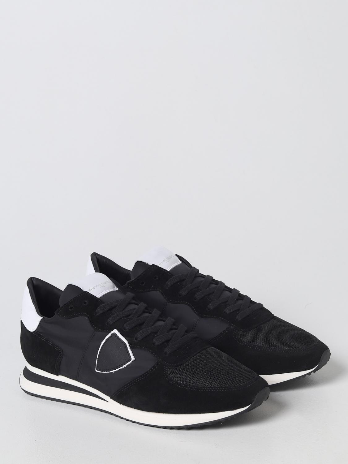 PHILIPPE MODEL SNEAKERS: Sneakers TRPX Philippe Model in nylon e camoscio, Nero - Img 2
