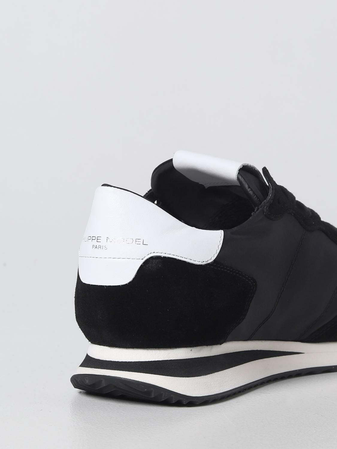 PHILIPPE MODEL SNEAKERS: Sneakers TRPX Philippe Model in nylon e camoscio, Nero - Img 3