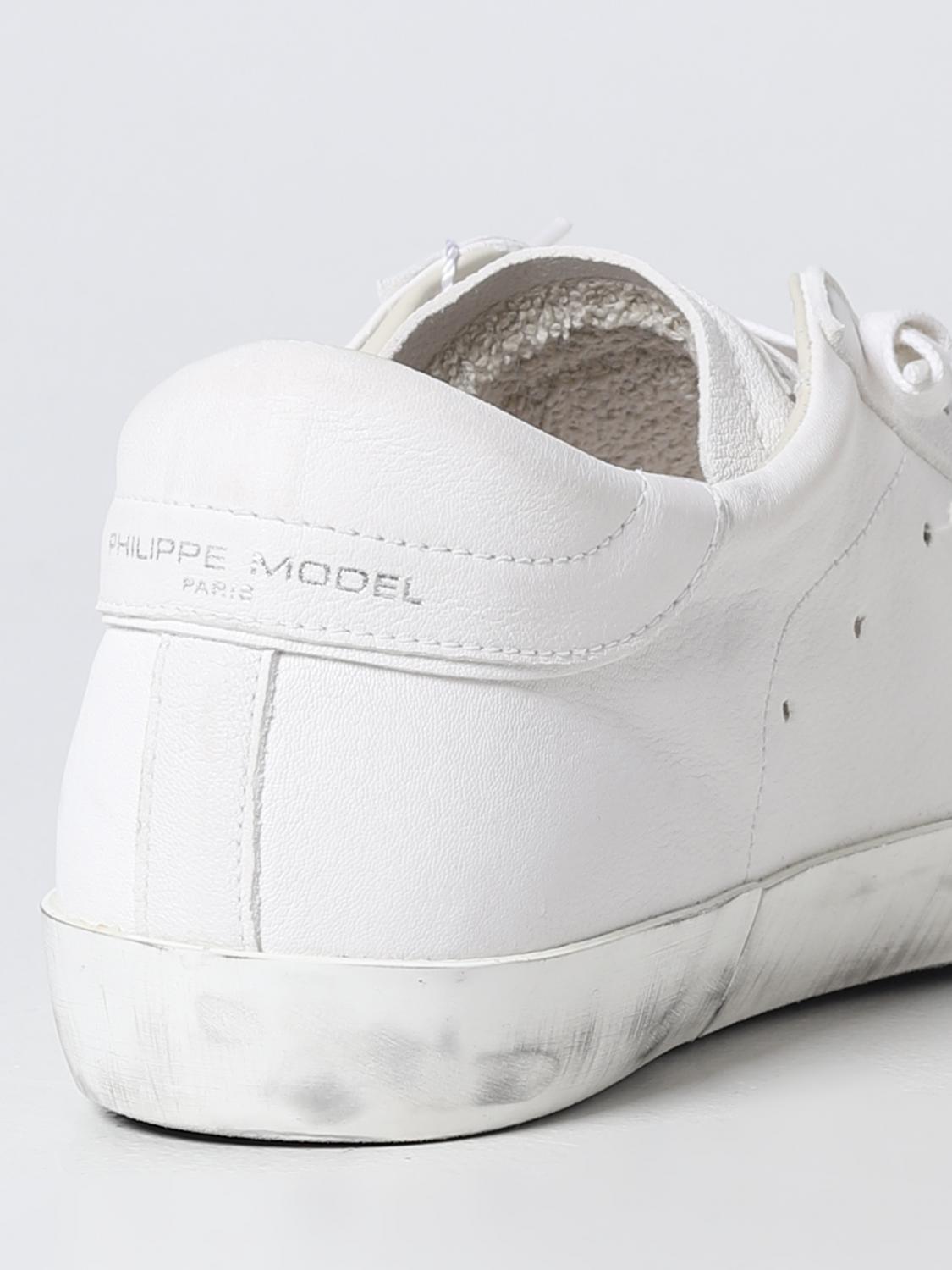 PHILIPPE MODEL SNEAKERS: Sneakers men Philippe Model, Milk - Img 3