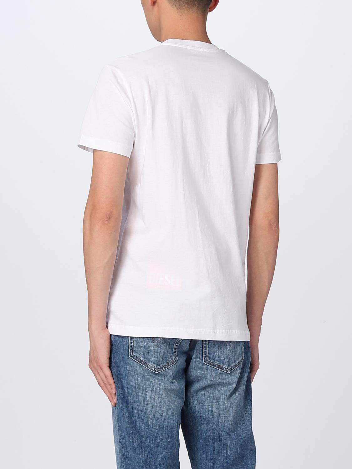DIESEL T-SHIRT: Diesel t-shirt in cotton, White - Img 3