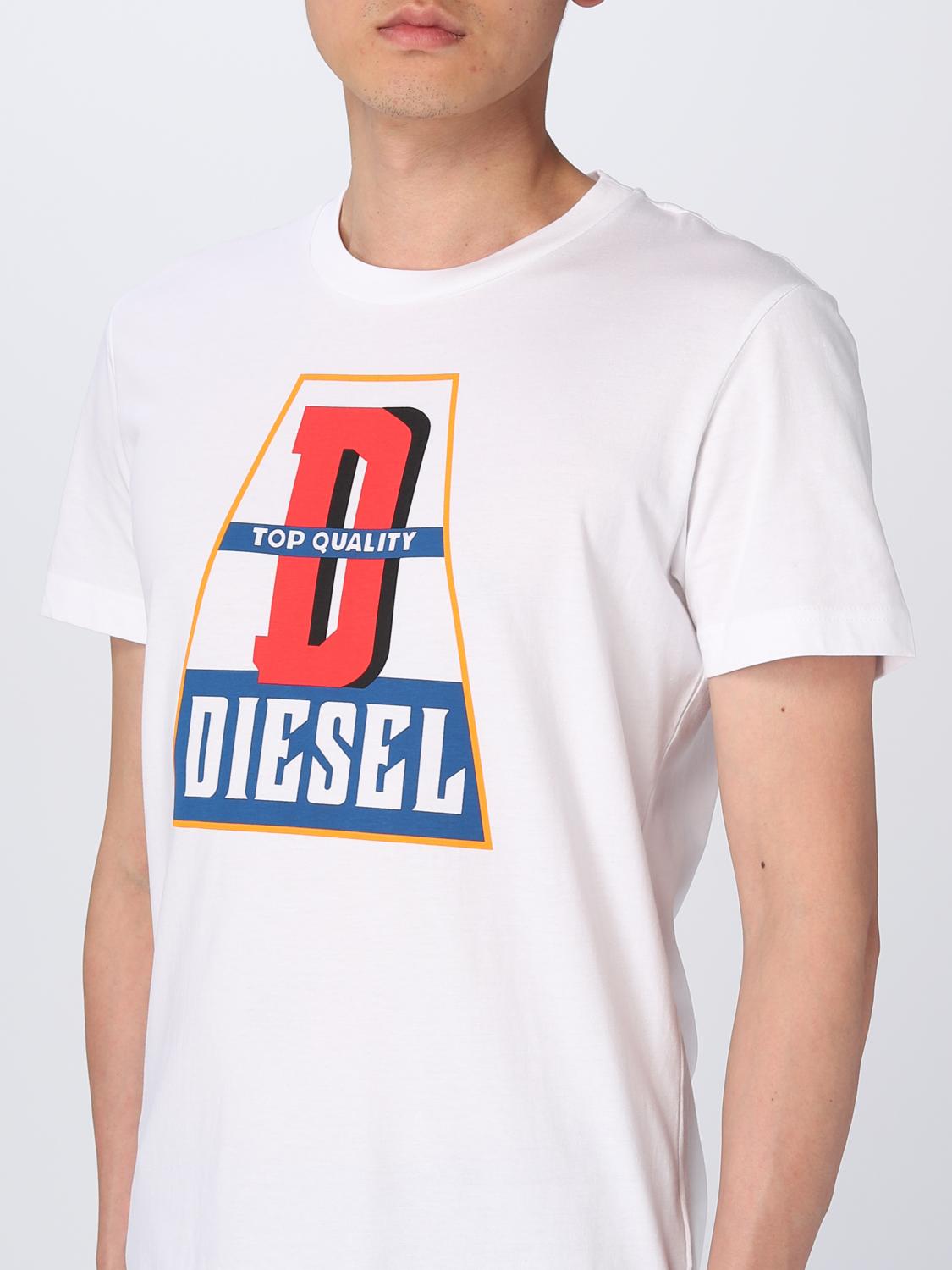 DIESEL T-SHIRT: Diesel t-shirt in cotton, White - Img 4
