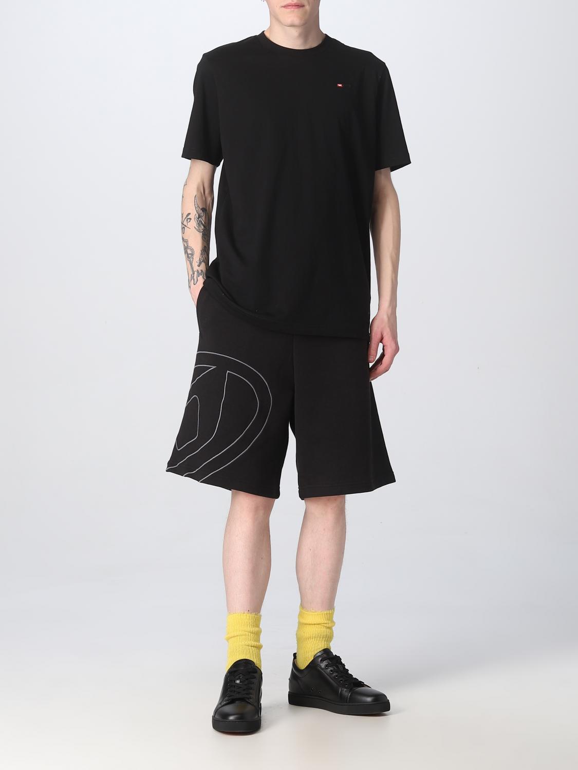 Tシャツ・カットソー DIESEL Men T-shirt Black A064180HFAX 9XX Dieselアウトレット：Tシャツ メンズ - ブラック | GIGLIO.COM