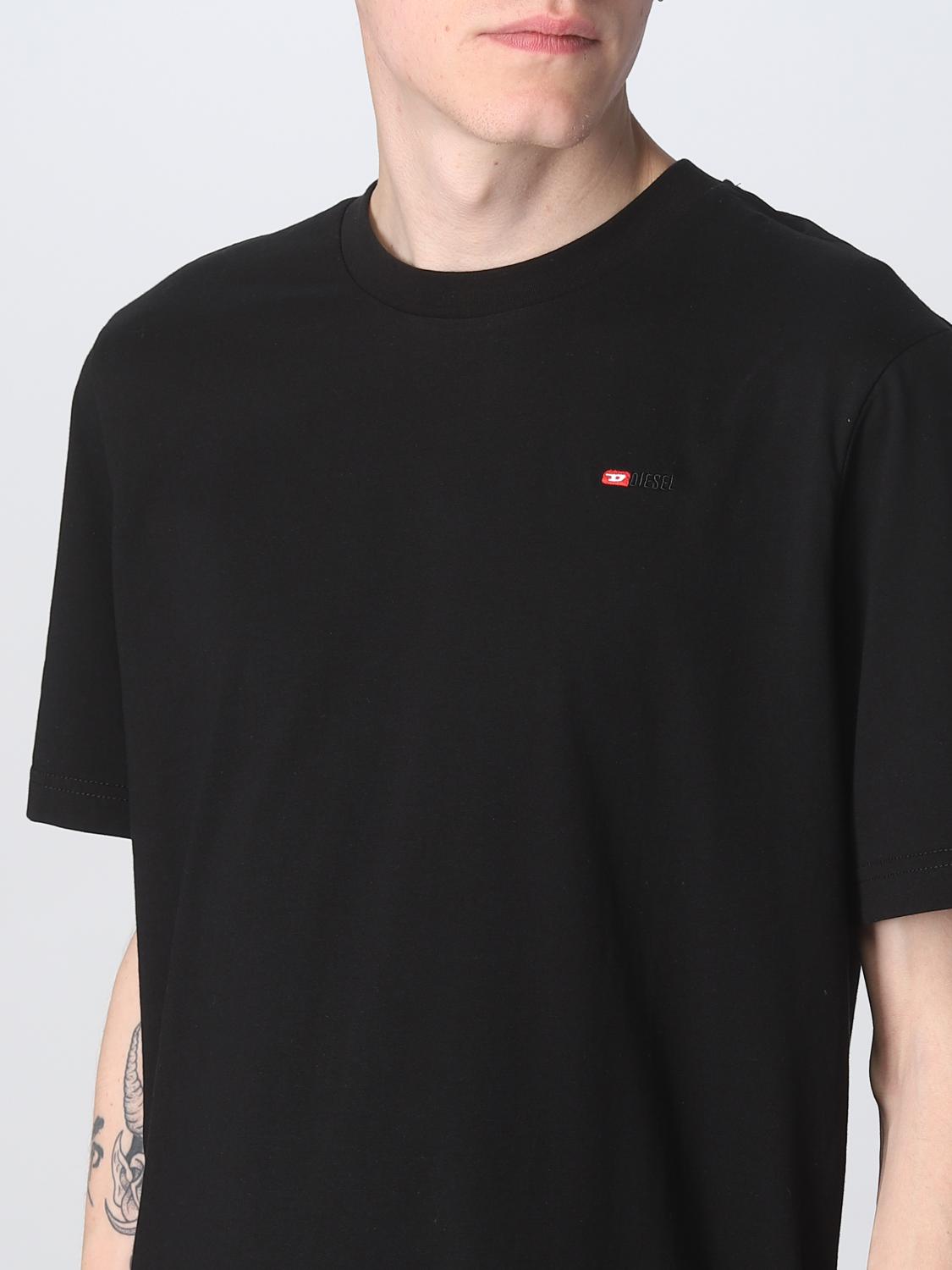 Tシャツ・カットソー DIESEL Men T-shirt Black A064180HFAX 9XX Dieselアウトレット：Tシャツ メンズ - ブラック | GIGLIO.COM