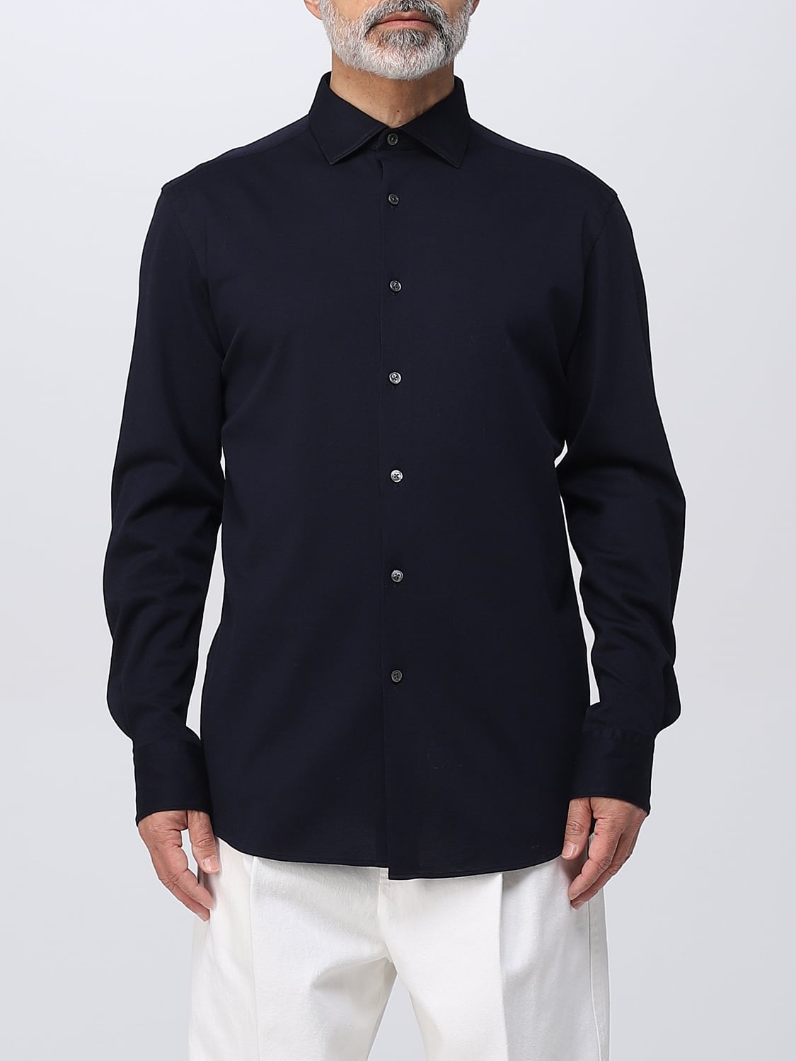 ZEGNA CAMICIA: Camicia Zegna in cotone, Blue - Img 1