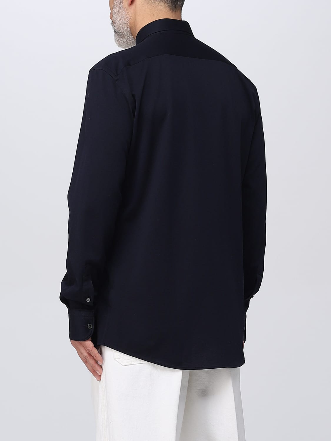 ZEGNA CAMICIA: Camicia Zegna in cotone, Blue - Img 3