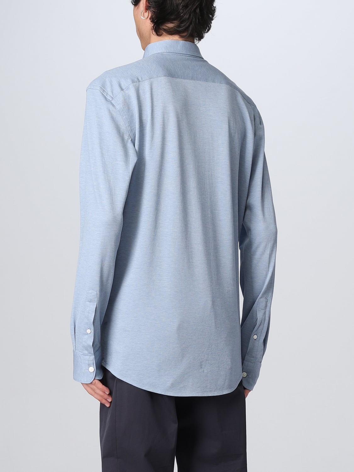 ZEGNA CAMICIA: Camicia Zegna in cotone, Azzurro - Img 3
