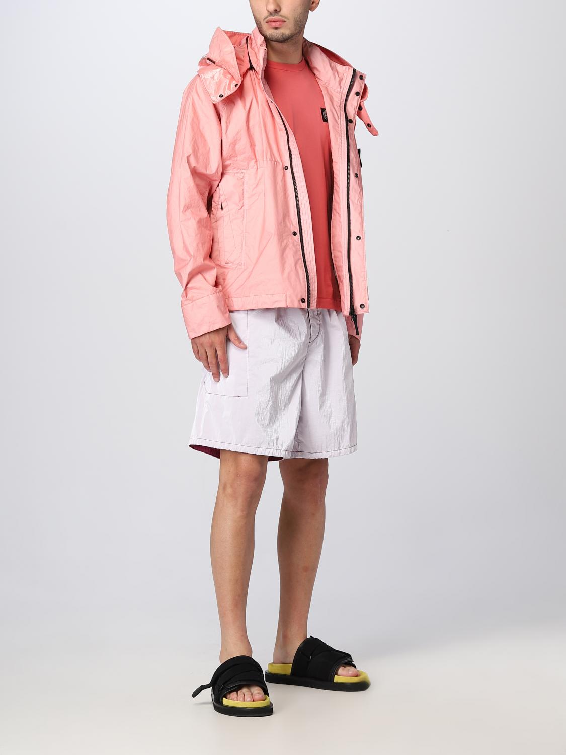 STONE ISLAND: Jacket men - Pink | Stone Island jacket