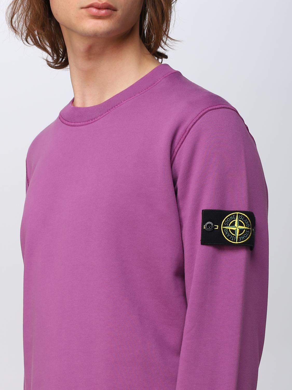 STONE ISLAND SWEATSHIRT: Sweatshirt men Stone Island, Fuchsia - Img 3